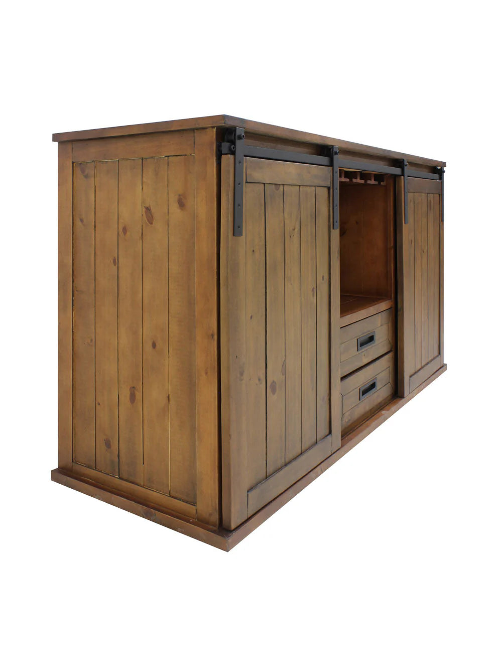 Vinotemp Rustic Wood Wine Cellar Credenza