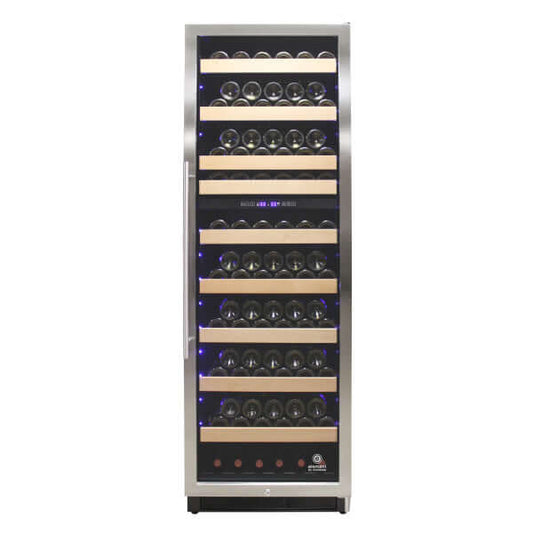 Vinotemp 215 Bottle Connoisseur Series Dual Zone Wine Cooler - front view