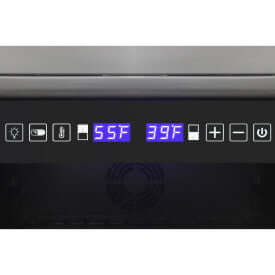Vinotemp Butler Series Dual Zone Wine and Beverage Cooler - front view zoomed in