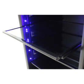 Vinotemp Butler Series Dual Zone Wine and Beverage Cooler - side view zoomed in