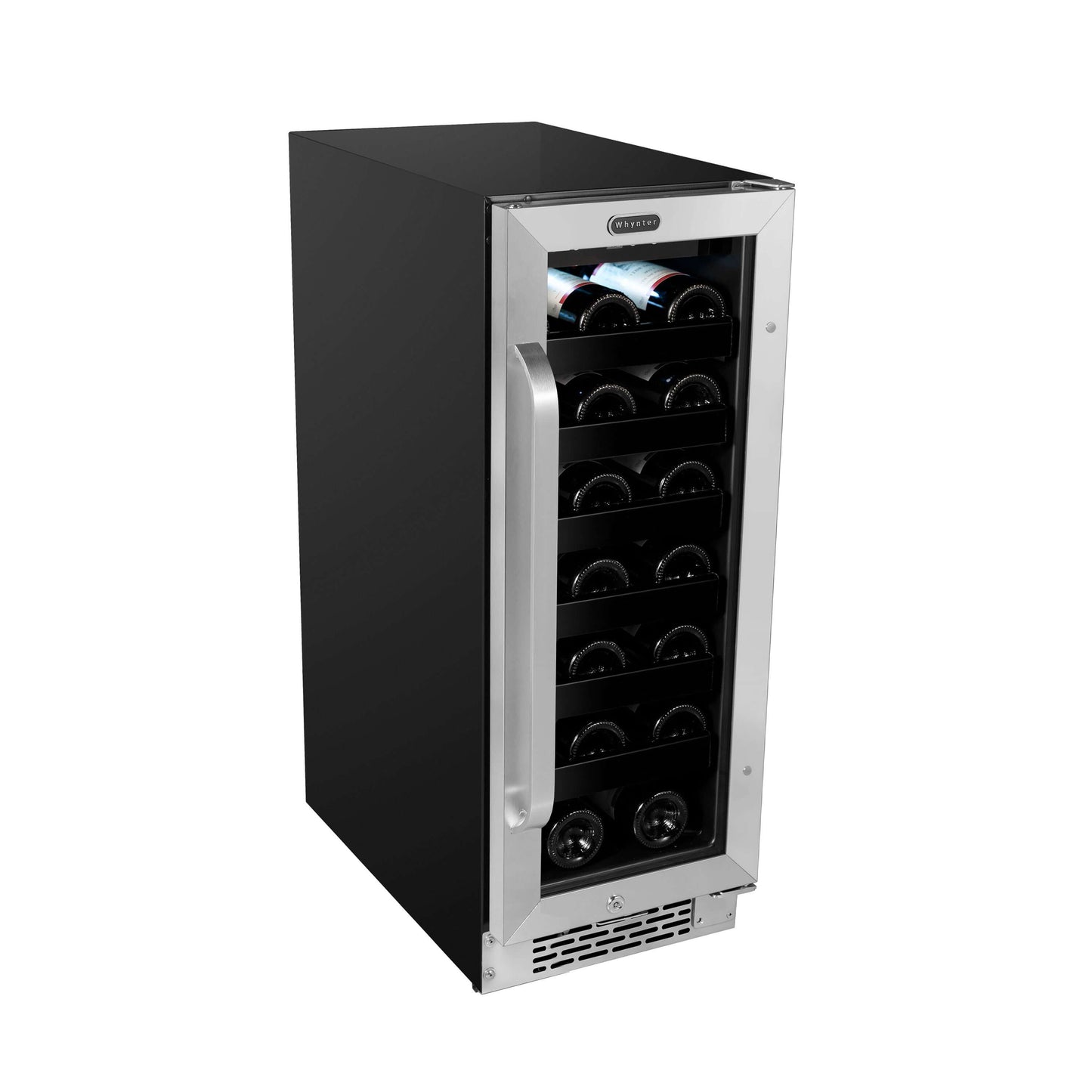 Buy a Whynter 12" Built-In 20 Bottle Under Counter Stainless Steel Wine Refrigerator with Reversible Door, Digital Control, Lock and Carbon Filter by Chilled Beverages