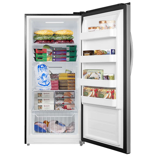 Whynter 13.8 cu.ft. Energy Star Digital Upright Convertible Deep Freezer / Refrigerator - Stainless Steel