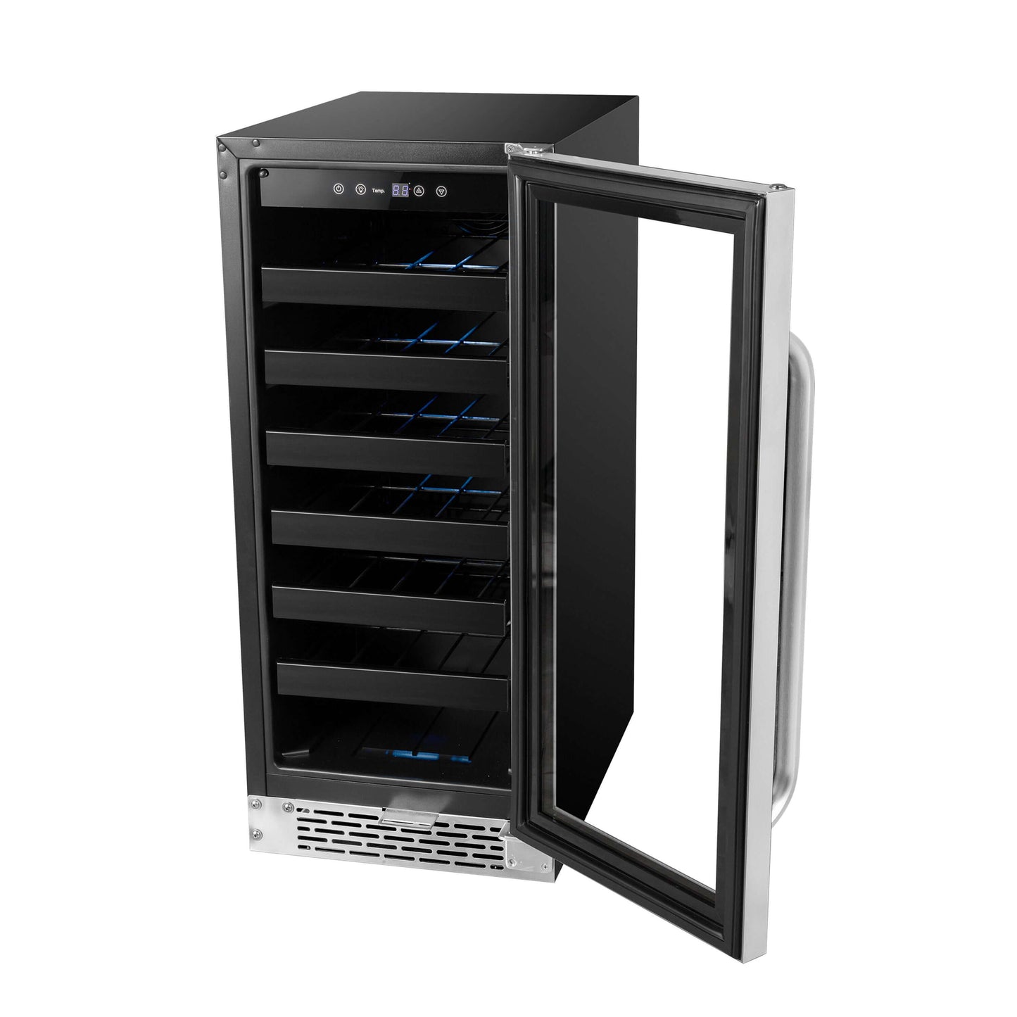 Buy a Whynter 15" Built-In 33 Bottle Under Counter Stainless Steel Wine Refrigerator with Reversible Door, Digital Control, Lock and Carbon Filter by Chilled Beverages