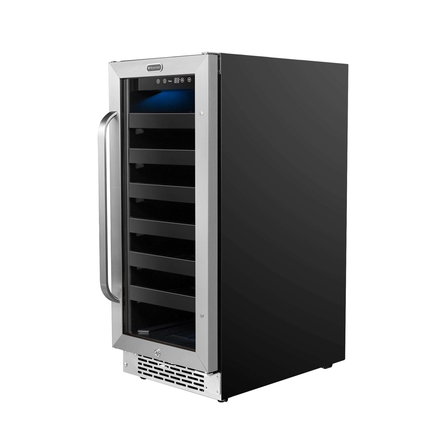 Buy a Whynter 15" Built-In 33 Bottle Under Counter Stainless Steel Wine Refrigerator with Reversible Door, Digital Control, Lock and Carbon Filter by Chilled Beverages