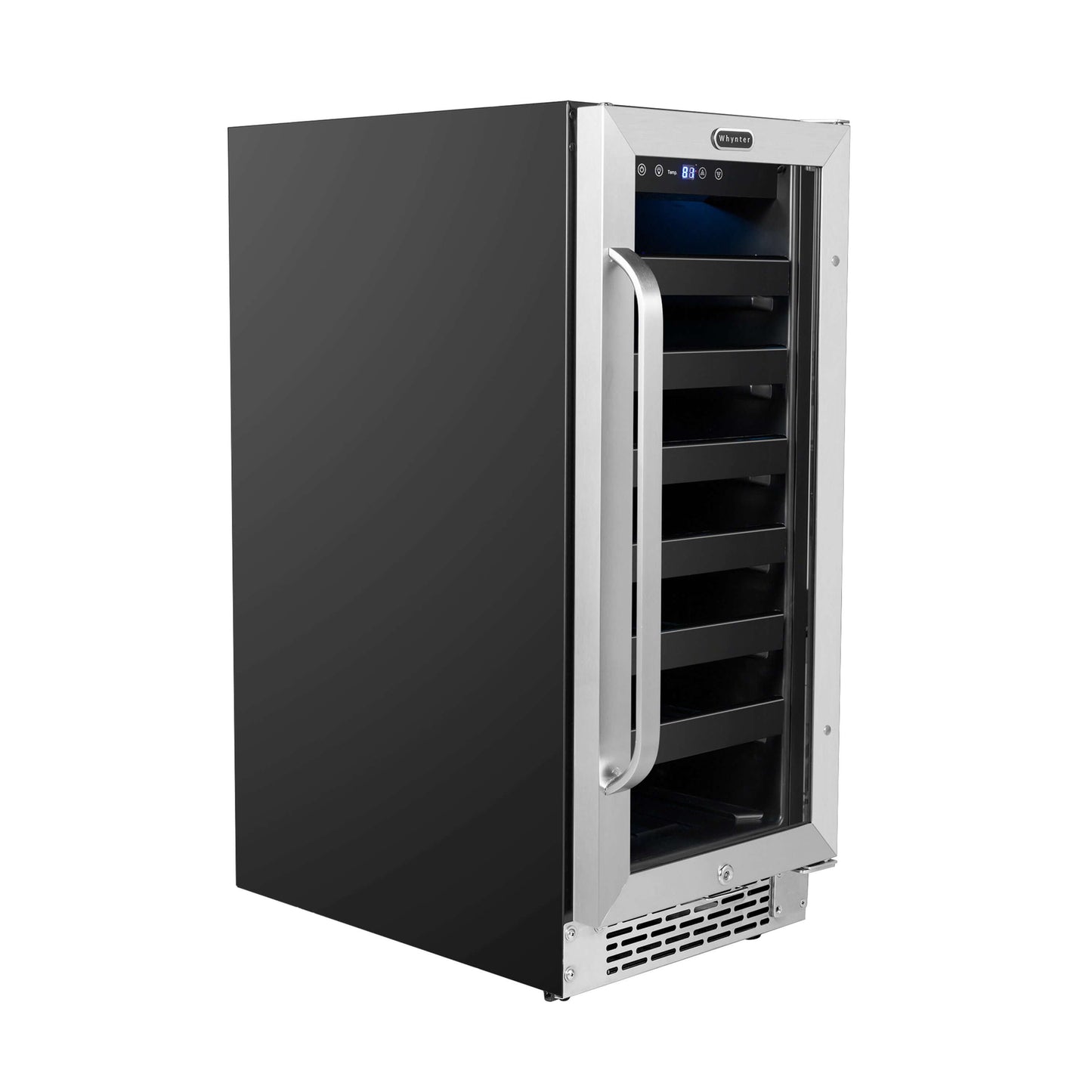 Buy a Whynter 15" Built-In 33 Bottle Under Counter Stainless Steel Wine Refrigerator with Reversible Door, Digital Control, Lock and Carbon Filter by Chilled Beverages