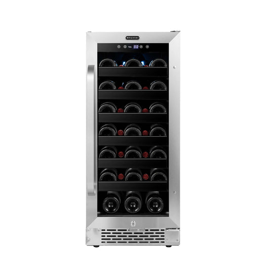Buy a Whynter 15" Built-In 33 Bottle Under Counter Stainless Steel Wine Refrigerator with Reversible Door, Digital Control, Lock and Carbon Filter by Chilled Beverages