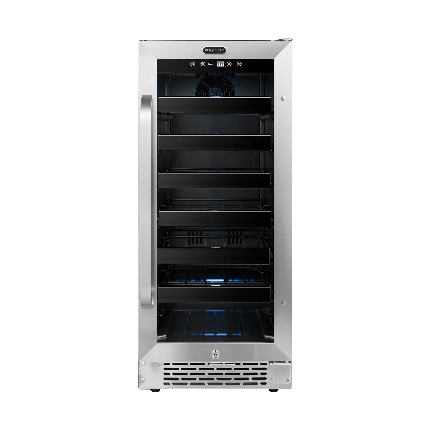 Buy a Whynter 15" Built-In 33 Bottle Under Counter Stainless Steel Wine Refrigerator with Reversible Door, Digital Control, Lock and Carbon Filter by Chilled Beverages