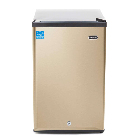 Whynter 2.1 cu.ft Energy Star Upright Freezer with Lock in Rose Gold