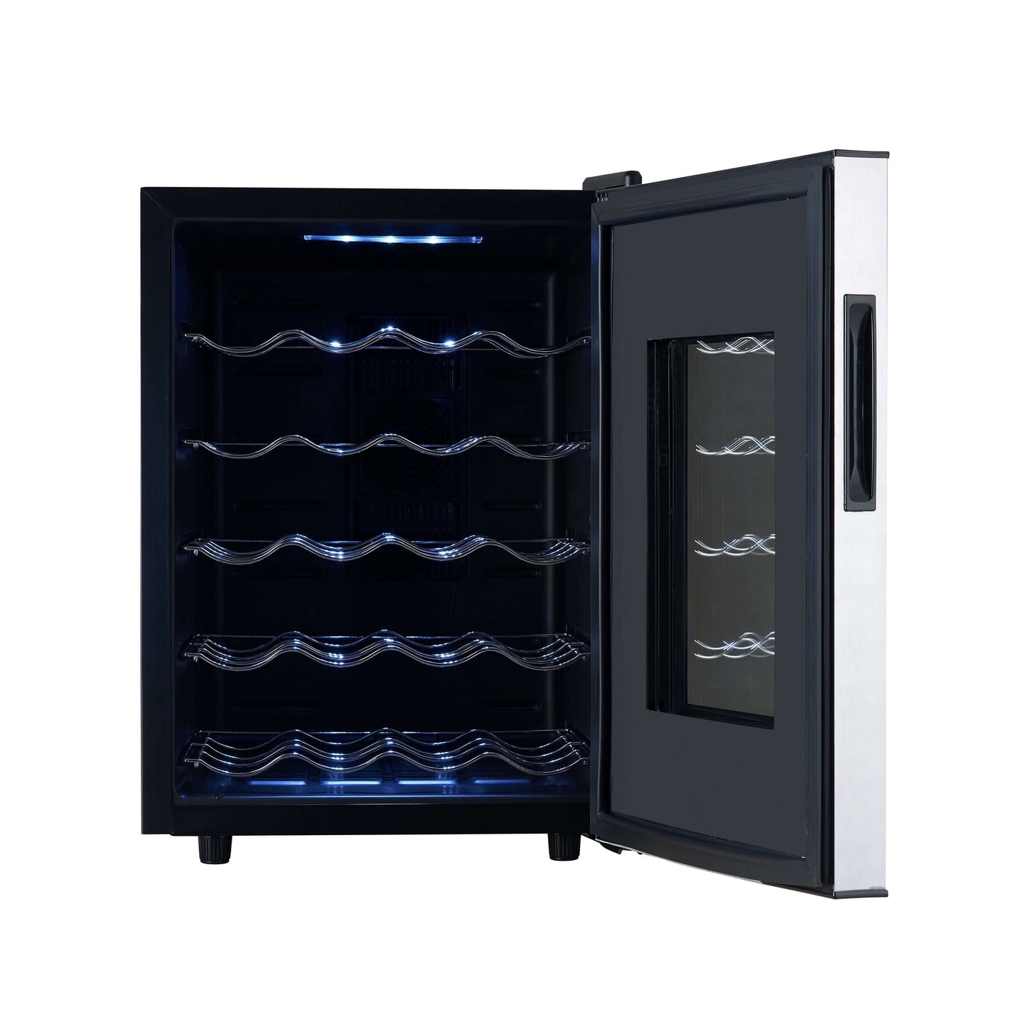Whynter 20 Bottle Freestanding Thermoelectric Wine Cooler with Mirror Glass Door