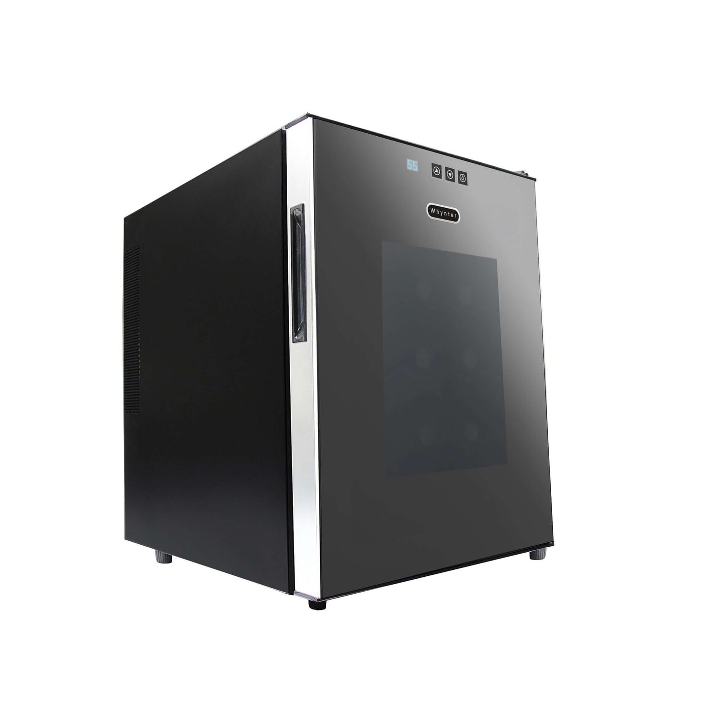 Whynter 20 Bottle Freestanding Thermoelectric Wine Cooler with Mirror Glass Door