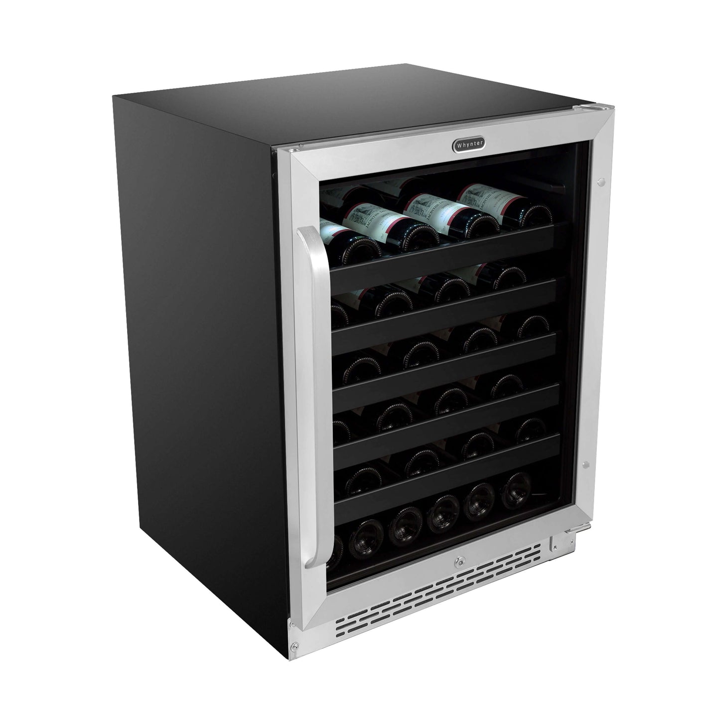 Buy a Whynter 24" Built-In 46 Bottle Under Counter Stainless Steel Wine Refrigerator with Reversible Door, Digital Control, Lock and Carbon Filter by Chilled Beverages