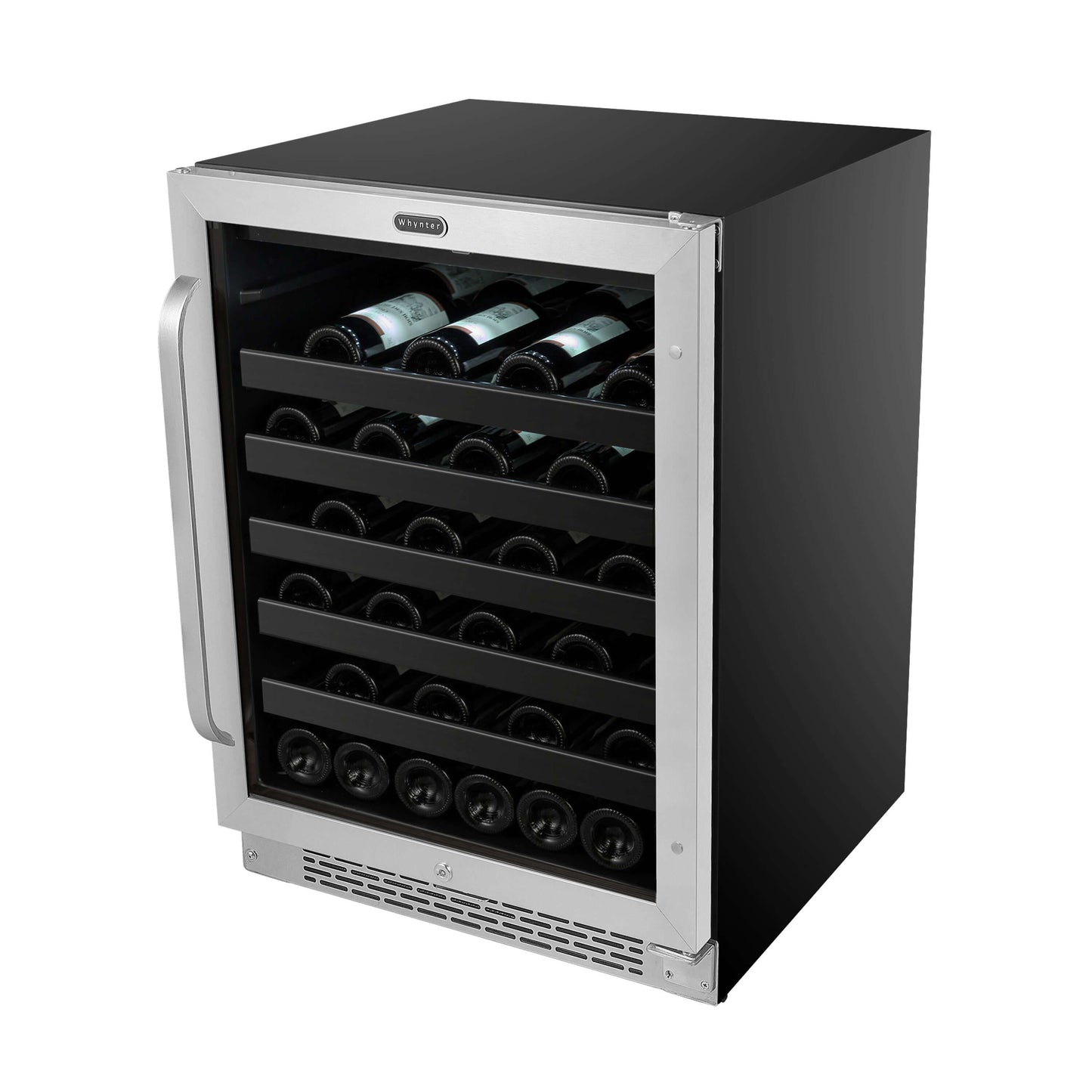 Buy a Whynter 24" Built-In 46 Bottle Under Counter Stainless Steel Wine Refrigerator with Reversible Door, Digital Control, Lock and Carbon Filter by Chilled Beverages