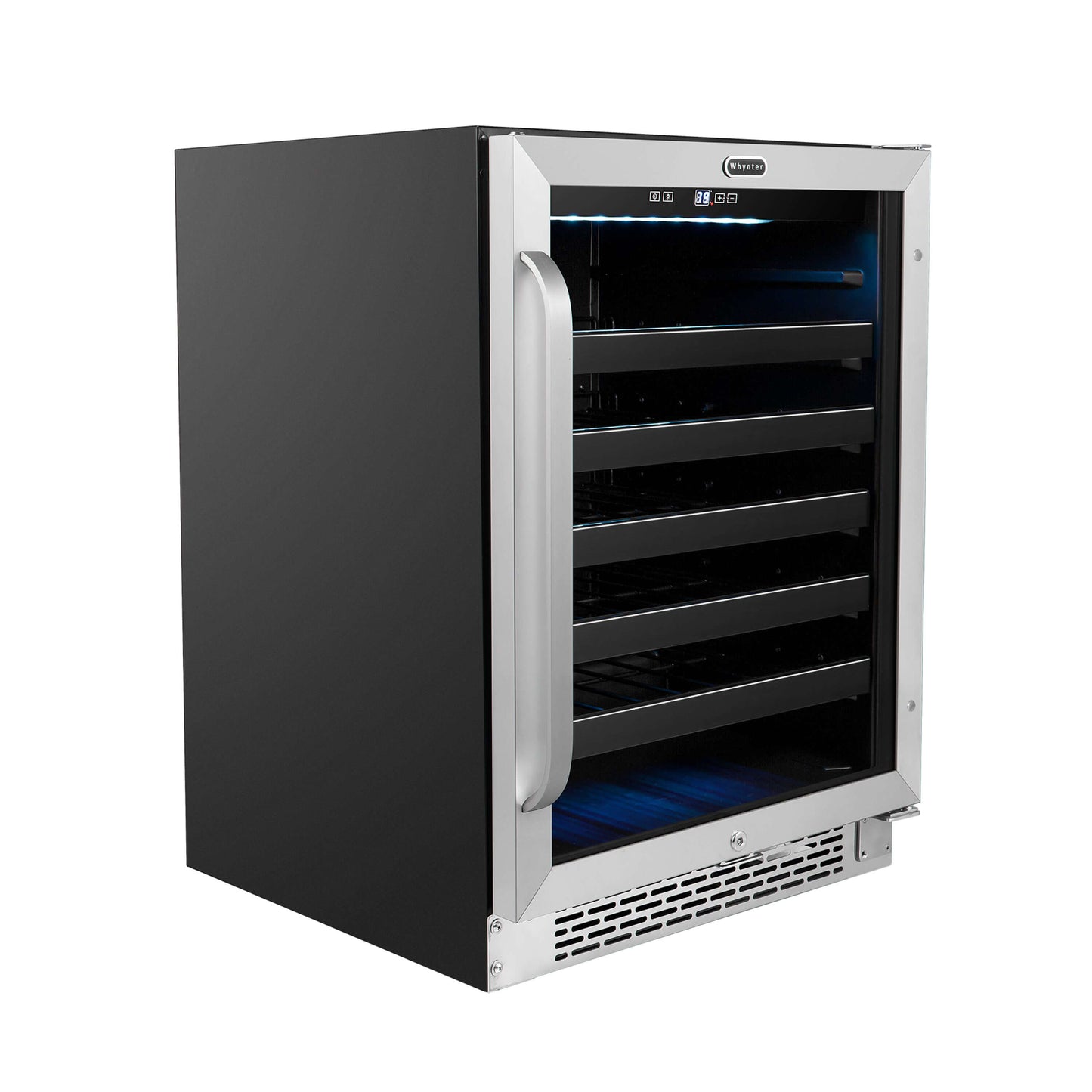 Buy a Whynter 24" Built-In 46 Bottle Under Counter Stainless Steel Wine Refrigerator with Reversible Door, Digital Control, Lock and Carbon Filter by Chilled Beverages