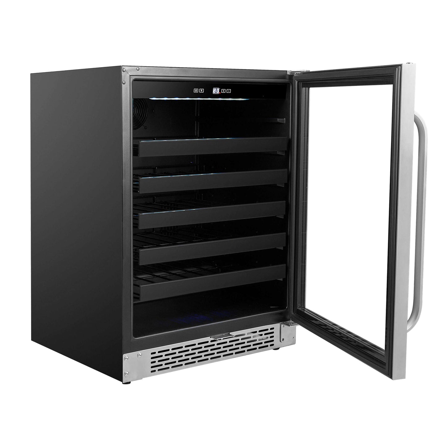 Buy a Whynter 24" Built-In 46 Bottle Under Counter Stainless Steel Wine Refrigerator with Reversible Door, Digital Control, Lock and Carbon Filter by Chilled Beverages