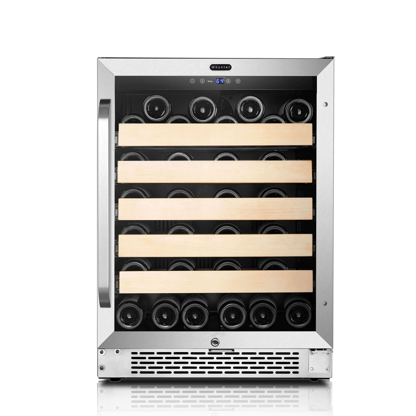 Buy a Whynter 24" Built-In Stainless Steel 54 Bottle Wine Refrigerator Cooler by Chilled Beverages
