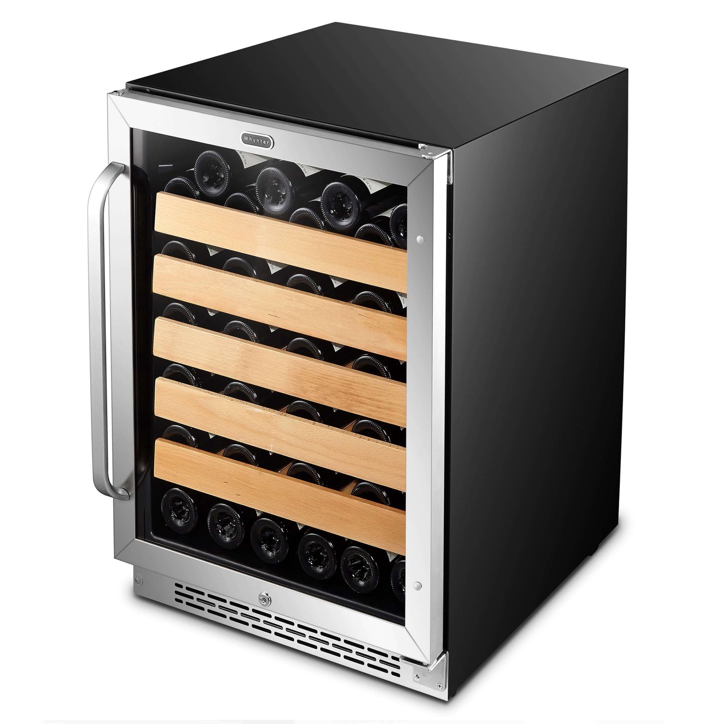 Buy a Whynter 24" Built-In Stainless Steel 54 Bottle Wine Refrigerator Cooler by Chilled Beverages