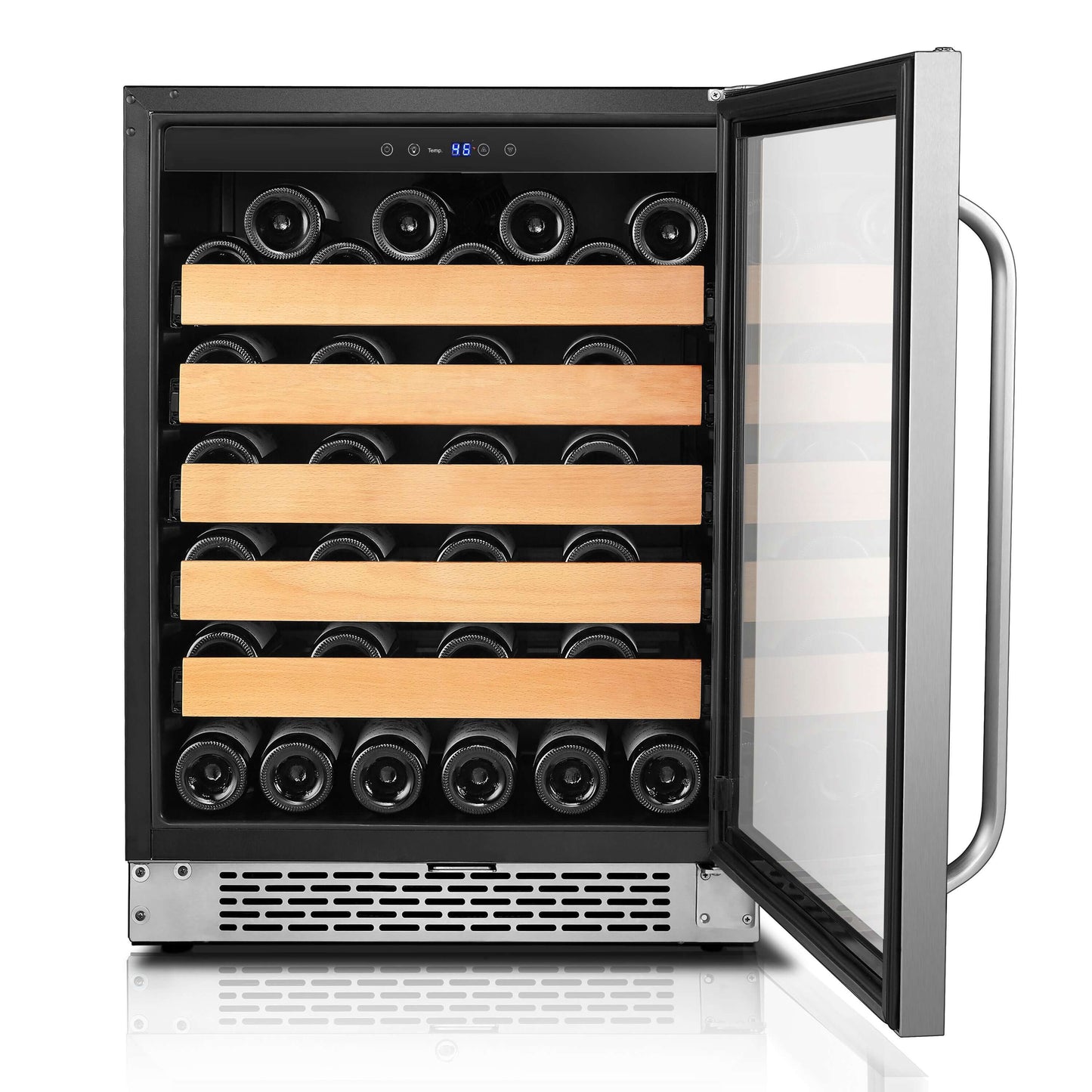 Buy a Whynter 24" Built-In Stainless Steel 54 Bottle Wine Refrigerator Cooler by Chilled Beverages