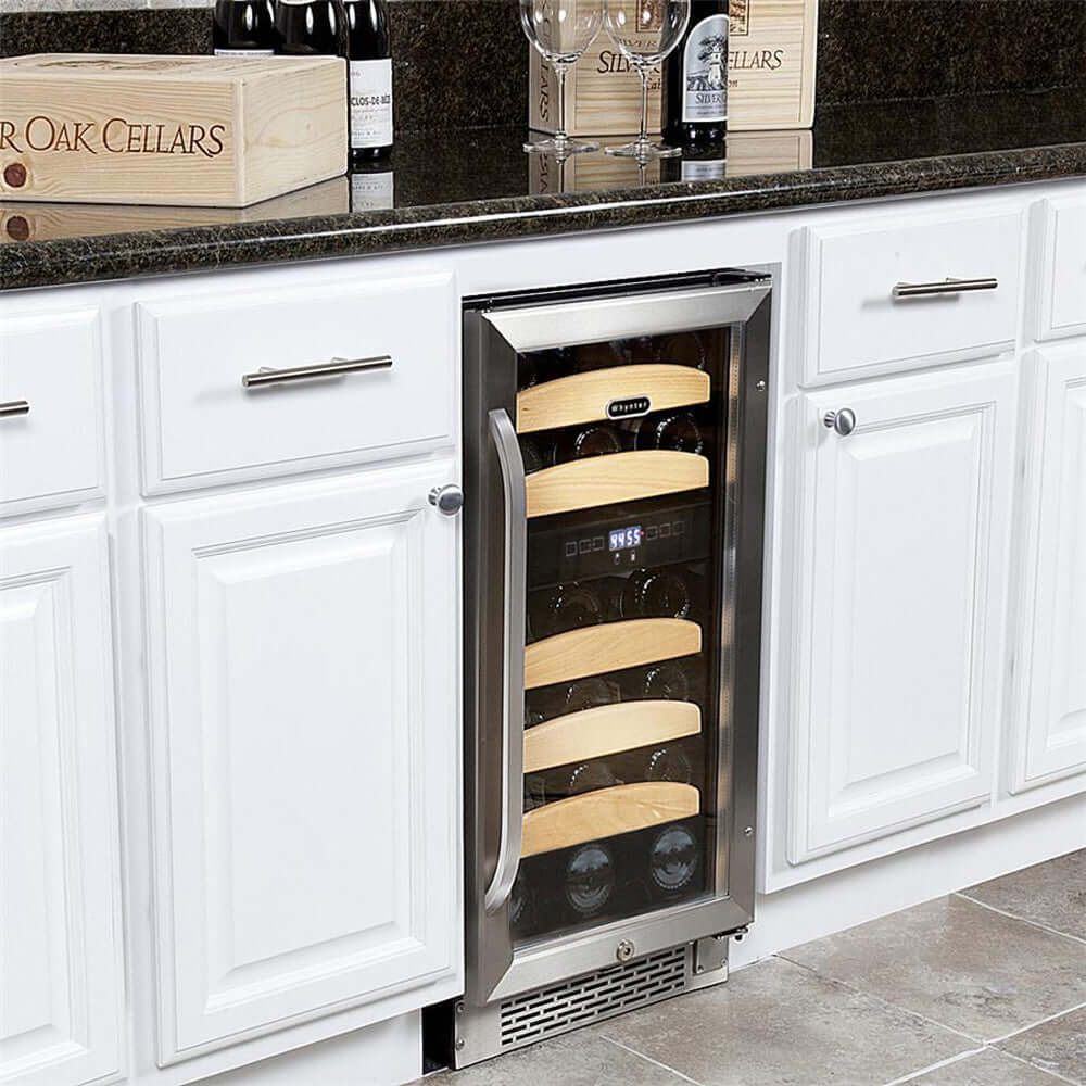 Buy a Whynter 28 Bottle Dual Temperature Zone Built-In Wine Refrigerator by Chilled Beverages