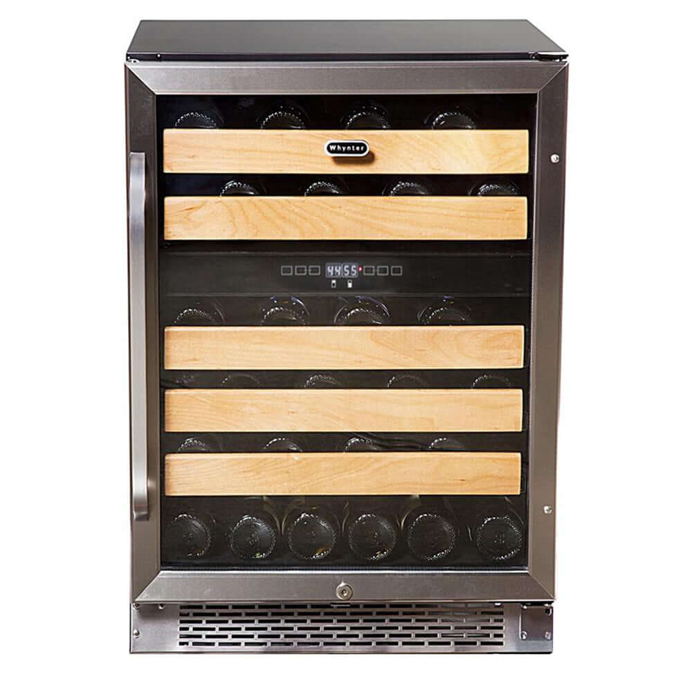 Buy a Whynter 46 Bottle Dual Temperature Zone Built-In Wine Refrigerator by Chiller Beverages