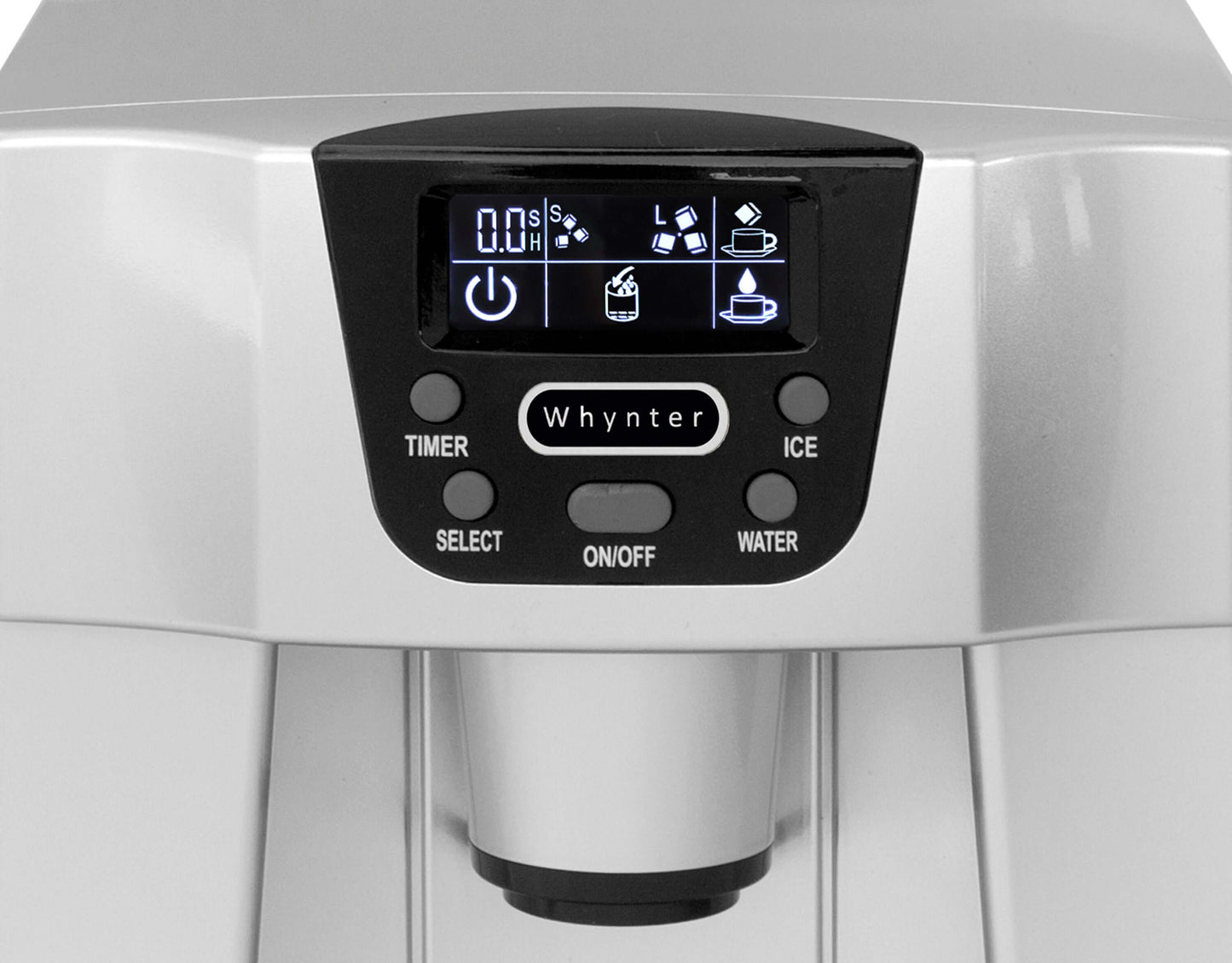 Buy a Whynter 95 Quarts Countertop Direct Connection Ice Maker and Water Dispenser - Silver by Chilled Beverages