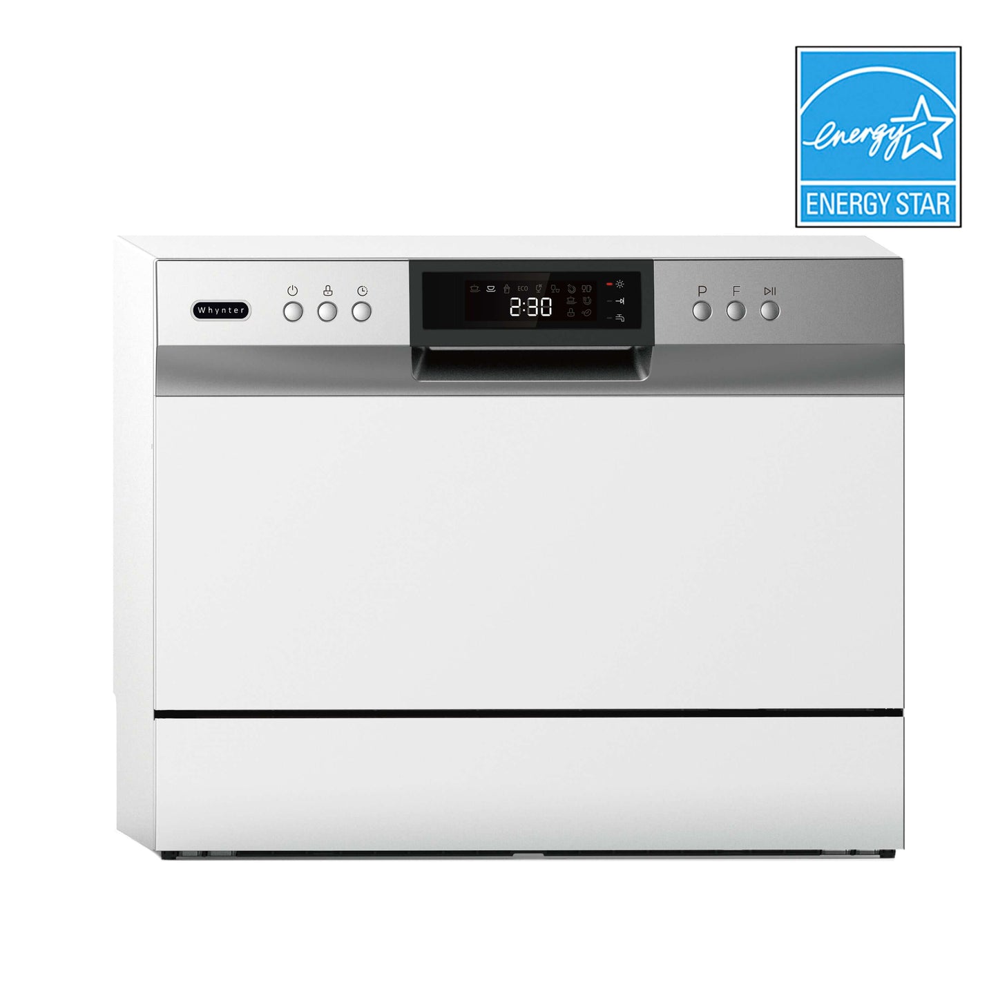 Whynter Countertop Portable Dishwasher 6 place setting LED Energy Star - White