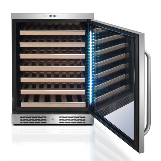 Buy a Whynter Elite Spectrum Light Show 54 Bottle Stainless Steel 24 inch Built-in Wine Refrigerator by Chilled Beverages