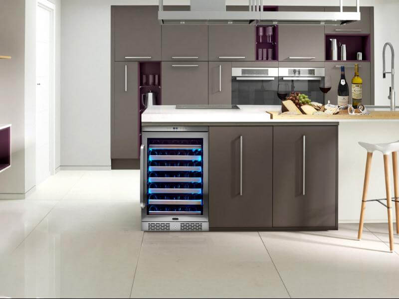 Buy a Whynter Elite Spectrum Light Show 54 Bottle Stainless Steel 24 inch Built-in Wine Refrigerator by Chilled Beverages