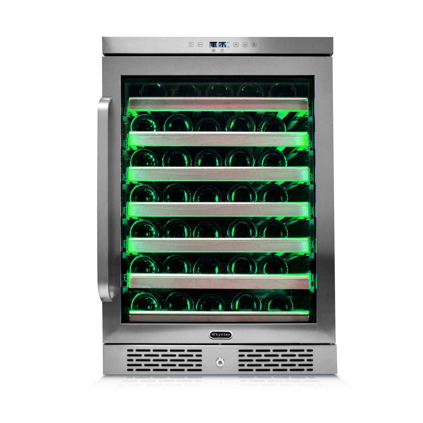 Buy a Whynter Elite Spectrum Light Show 54 Bottle Stainless Steel 24 inch Built-in Wine Refrigerator by Chilled Beverages