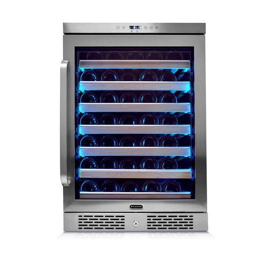 Buy a Whynter Elite Spectrum Light Show 54 Bottle Stainless Steel 24 inch Built-in Wine Refrigerator by Chilled Beverages
