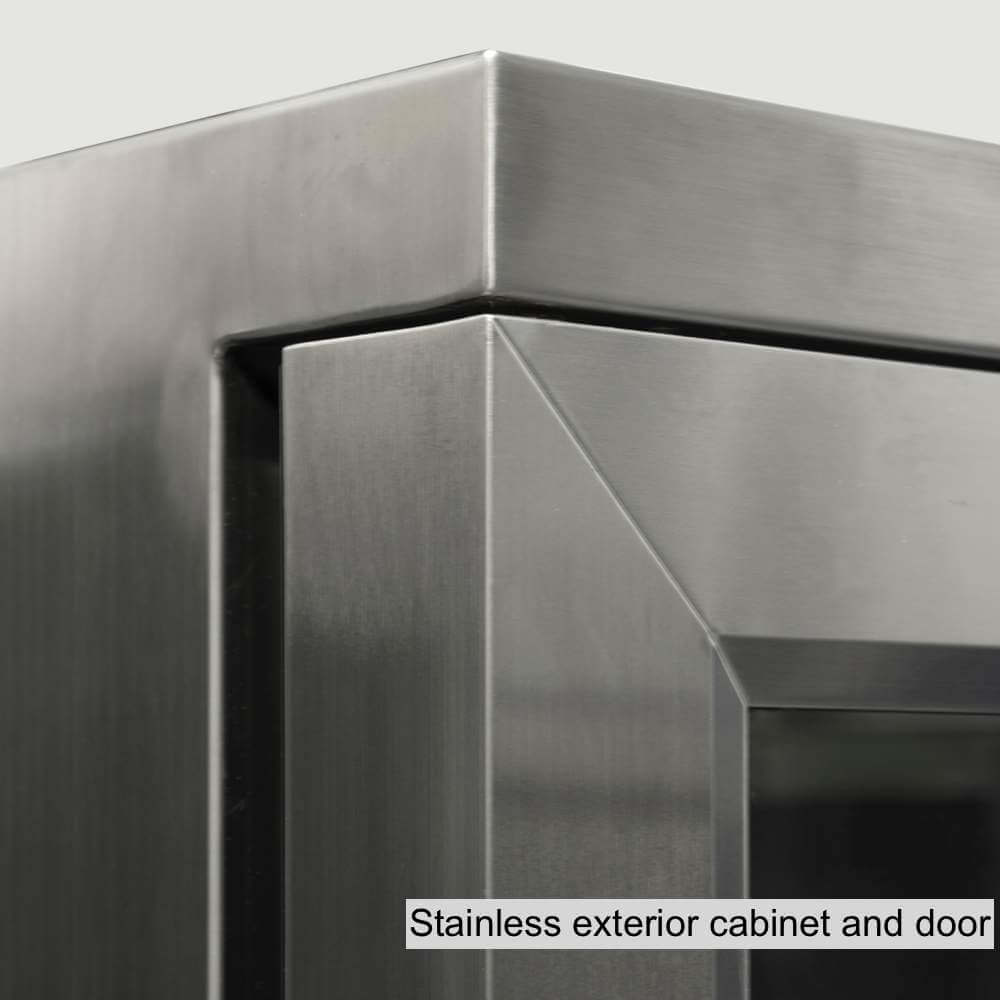 Kings Bottle 53" Heating Glass 3 Door Large Beverage Refrigerator Full Stainless Steel
