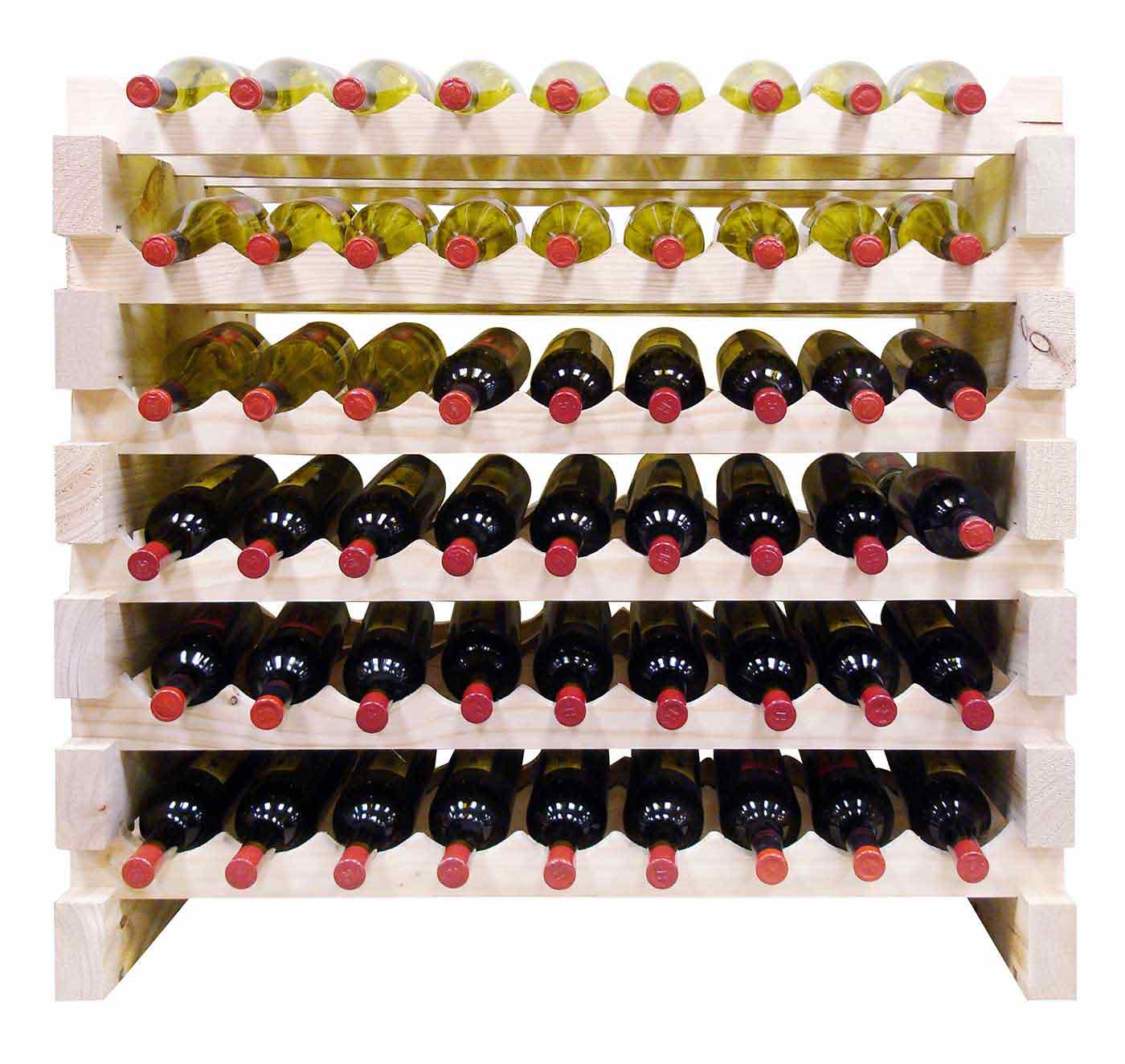 Vinotemp Double Modular Wine Rack, 108 Bottle Capacity, Natural