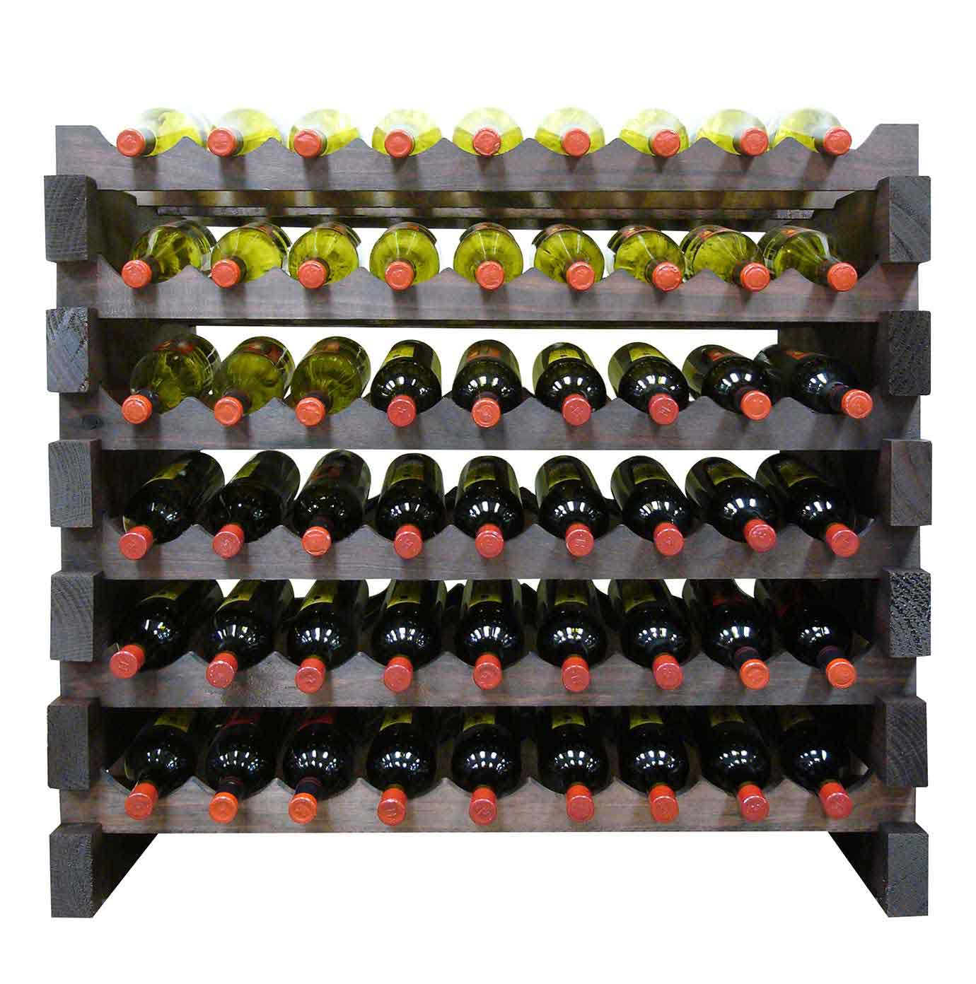 Vinotemp Double Modular Wine Rack, 108 Bottle Capacity, Stained