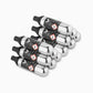 Coravin Pure™ Argon Capsules for Timeless and Pivot™ Wine Preservation Systems - Group of silver objects, stack of packages and tubes, black and silver aerosol cans, close-up of silver containers, black and white label.