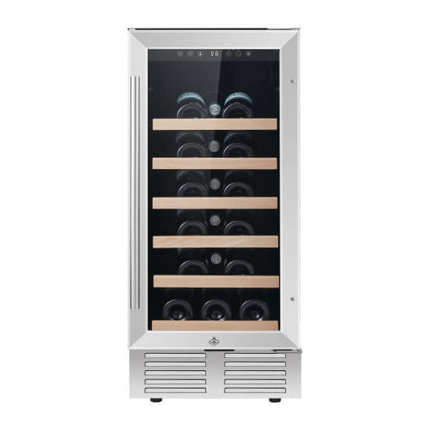 Avanti 30 Bottle Freestanding Wine Cooler with Wood Accent Shelving