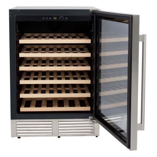 Avanti 51 Bottle Designer Series Dual Zone Wine Cooler with Wood Accent Shelving