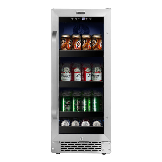 Whynter BBR-838SB 15″ Built-In 112 Can Undercounter Stainless Steel Beverage Refrigerator cooler with Reversible Door, Digital Control, Lock and Carbon Filter