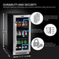 Whynter BBR-838SB 15″ Built-In 112 Can Undercounter Stainless Steel Beverage Refrigerator cooler with Reversible Door, Digital Control, Lock and Carbon Filter