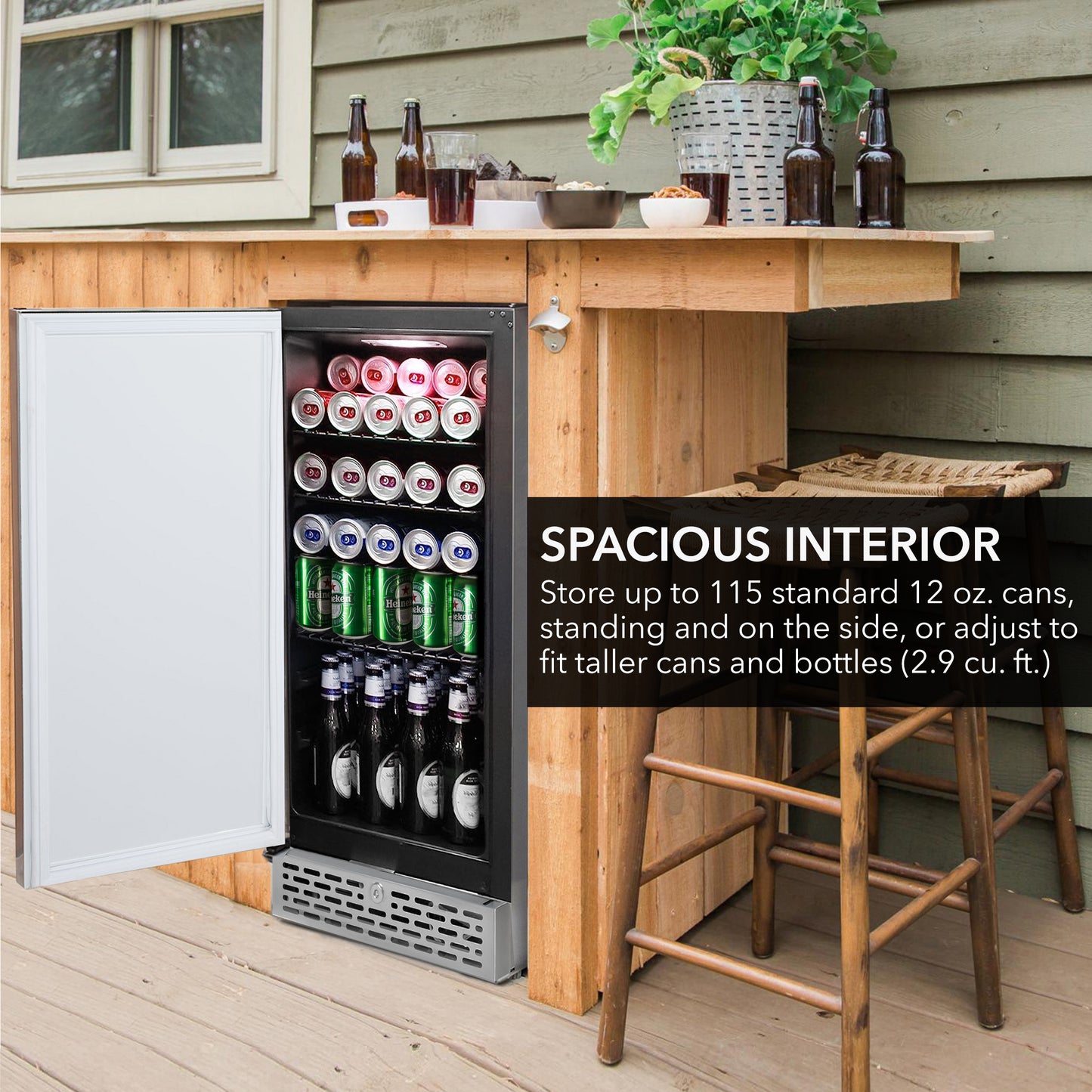 Whynter 15″ Built-in 2.9 cu. ft. Beer Keg Froster Beverage Refrigerator with Digital Controls