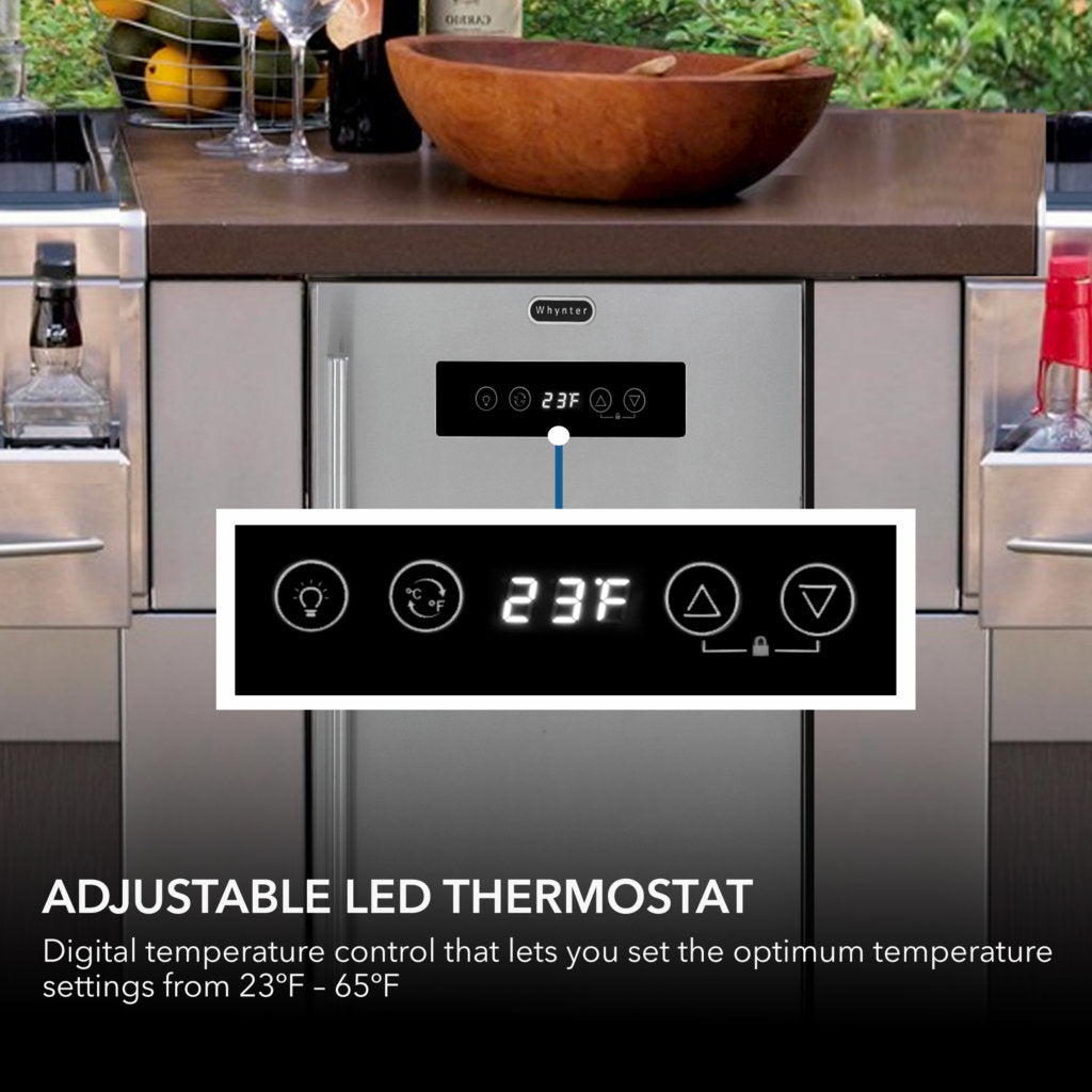 Whynter 15″ Built-in 2.9 cu. ft. Beer Keg Froster Beverage Refrigerator with Digital Controls
