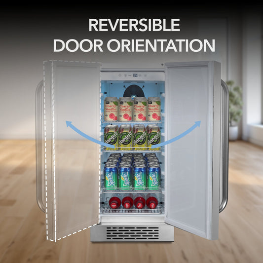 Whynter BOR-326FS 15″ Built-In Energy Star 3.0 cu. ft. Indoor/Outdoor Beverage Refrigerator Cooler Weather Proof in Stainless Steel