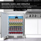 Whynter BOR-53024-SSW/BOR-53024-SSWa 24″ Built-In Energy Star 5.3 cu. ft. Indoor/Outdoor Beverage Refrigerator Cooler Weather Proof in Stainless Steel with Lock and Optional Caster Wheels