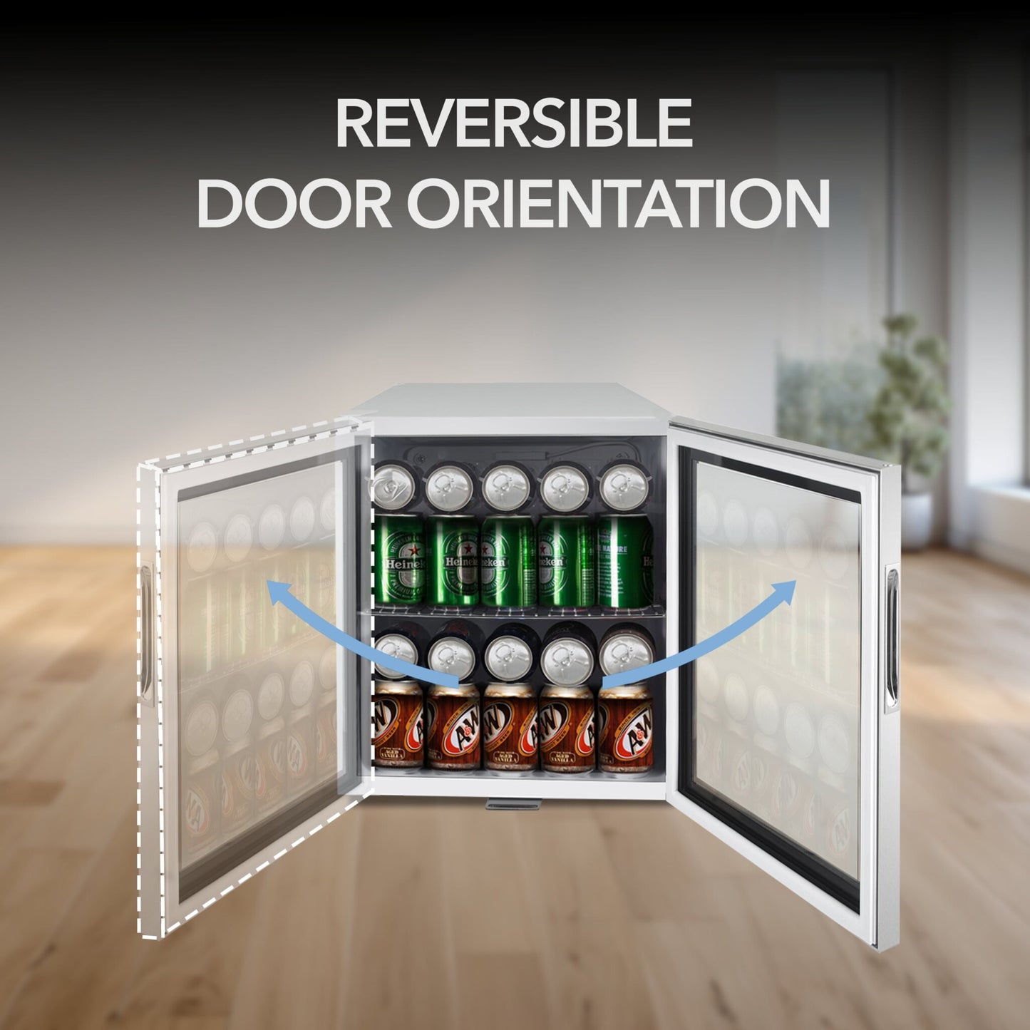 Whynter BR-062WS 17″ 68 Can Freestanding Beverage Refrigerator cooler With Lock Stainless Steel
