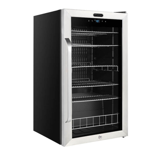Whynter BR-1211DS 19″ 136 Can Freestanding Beverage Refrigerator cooler with Digital Control and Lock Stainless Steel