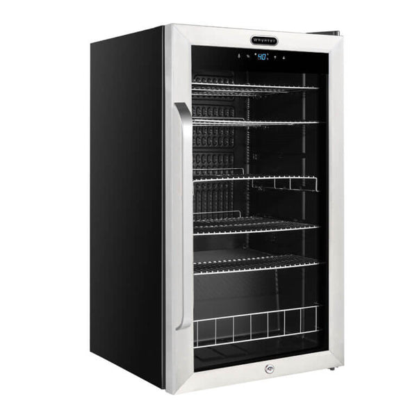 Whynter BR-1211DS 19″ 136 Can Freestanding Beverage Refrigerator cooler with Digital Control and Lock Stainless Steel