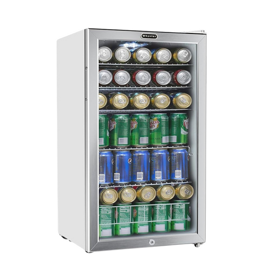 Whynter BR-128WS 17″ 127 Can Freestanding Beverage Refrigerator cooler with Lock Stainless Steel