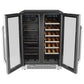 Whynter BWB-2060FDS/BWB-2060FDSa 24″ Built-In French Door Dual Zone 20 Bottle Wine Refrigerator 69 Can Beverage Center