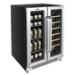 Whynter BWB-2060FDS/BWB-2060FDSa 24″ Built-In French Door Dual Zone 20 Bottle Wine Refrigerator 69 Can Beverage Center
