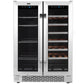 Whynter BWB-2060FDS/BWB-2060FDSa 24″ Built-In French Door Dual Zone 20 Bottle Wine Refrigerator 69 Can Beverage Center