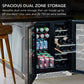 Whynter BWB-2060FDS/BWB-2060FDSa 24″ Built-In French Door Dual Zone 20 Bottle Wine Refrigerator 69 Can Beverage Center