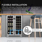 Whynter BWB-2060FDS/BWB-2060FDSa 24″ Built-In French Door Dual Zone 20 Bottle Wine Refrigerator 69 Can Beverage Center